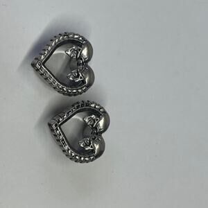 Silver HEART Shaped Ear plugs 16mm